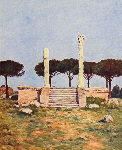 Roma: Ostia, Piazza delle Corporazioni da Joseph Felix Bouchor