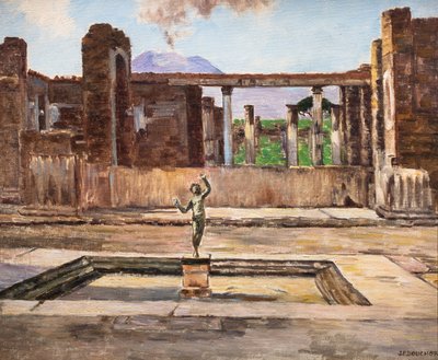 La casa del fauno a Pompei (olio su tela) da Joseph Felix Bouchor