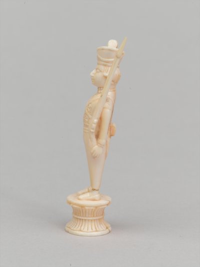 Pedone bianco, pezzo degli scacchi, India, circa 1820 da Joseph Felix Bouchor