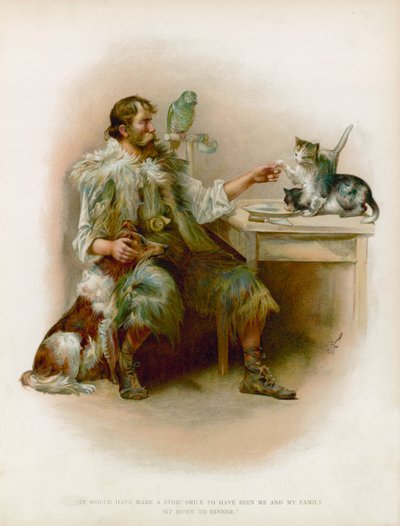 Illustrazione per Robinson Crusoe da Joseph Finnemore