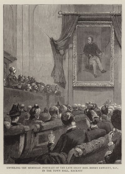 Inaugurazione del Ritratto Commemorativo del Defunto Onorevole Henry Fawcett, MP, nella Town Hall, Hackney da Joseph Finnemore