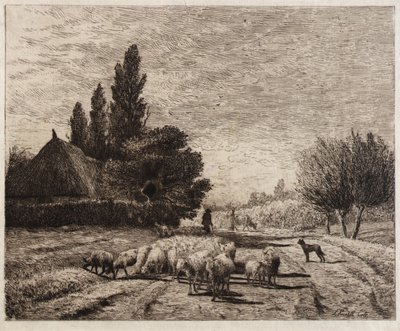 La strada del villaggio in Francia da Joseph Foxcroft Cole