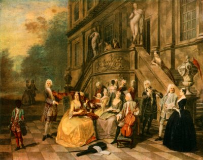 Festa musicale a Wanstead House, c1740, 1942 da Joseph Frans Nollekens