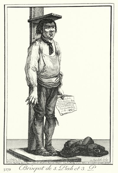 Un Matto di Cinque Piedi e Tre Pollici (incisione) da Joseph Franz von (after) Goez