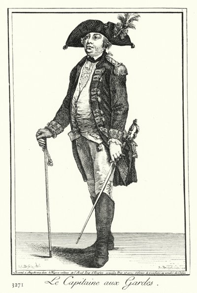 Il Capitano delle Guardie (incisione) da Joseph Franz von (after) Goez