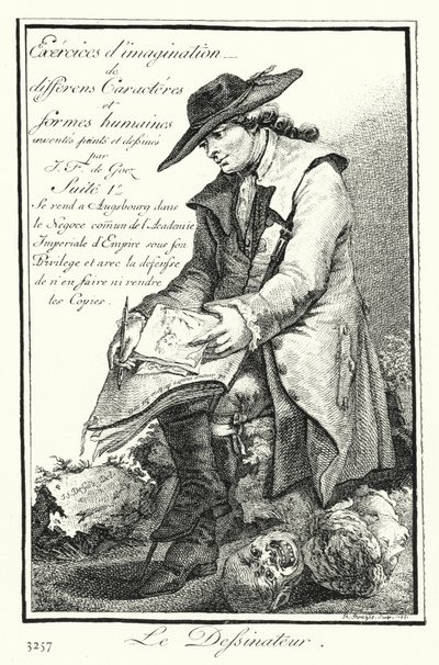 Il Fumettista (incisione) da Joseph Franz von (after) Goez