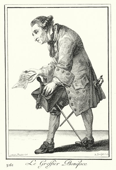 Il chierico Bonifacio (incisione) da Joseph Franz von (after) Goez