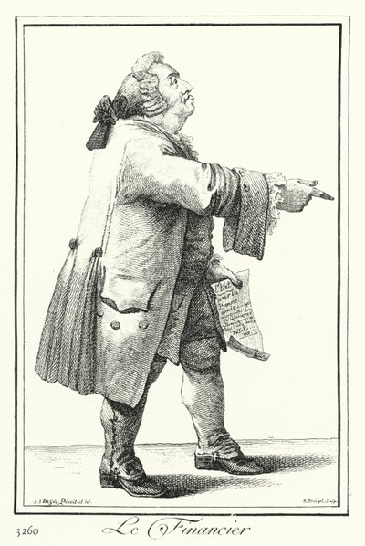 Il finanziere (incisione) da Joseph Franz von (after) Goez