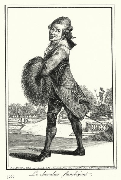 Il cavaliere fiammeggiante (incisione) da Joseph Franz von (after) Goez