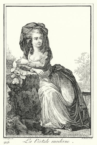 La moderna vestale (incisione) da Joseph Franz von (after) Goez