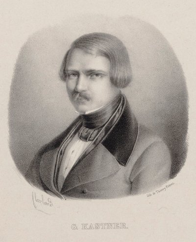 Ritratto del compositore Jean-Georges Kastner da Joseph Frédéric Flaxland