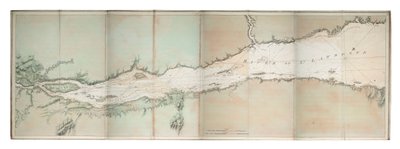 Carta del fiume San Lorenzo, costa atlantica del Nord America da Joseph Frederick Wallet DesBarres