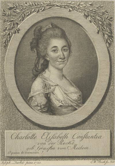 Ritratto di Elisa von der Recke 1754-1833, 1783 da Joseph Friedrich August Darbes