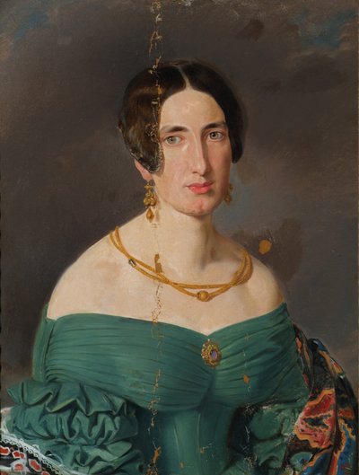 Donna in abito verde da Joseph Hasslwander