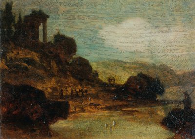 Paesaggio con rovina da Joseph Hasslwander