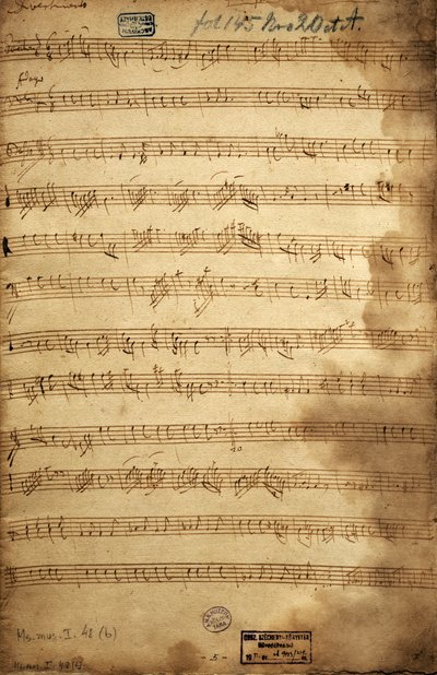 Partitura per trio di baritono, viola e basso per l