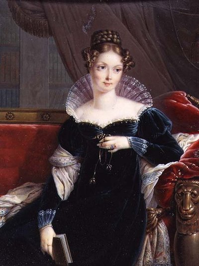 Lady George William Russell con un libro, c.1817 da Joseph Heigel