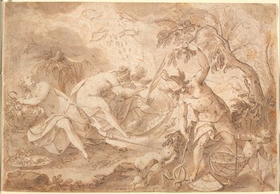 Diverse divinità: Cerere, Venere, Marte e Mercurio da Joseph Heintz d.Æ.