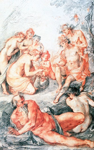 Studio, Battesimo di un bambino, c1584-1609 da Joseph Heintz the Elder