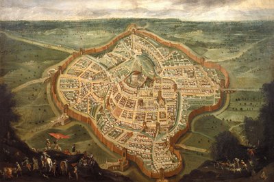 Mappa della città di Udine, metà XVII secolo da Joseph Heintz the Younger