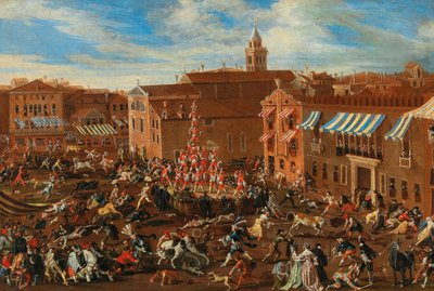 La caccia al toro in Campo San Polo da Joseph Heintz the Younger