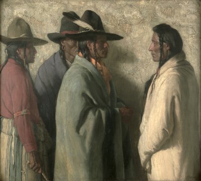 Missione dei giovani capi, 1919 circa (olio su tela) da Joseph Henry Sharp