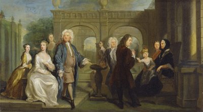Una conversazione familiare, c.1730 da Joseph Highmore