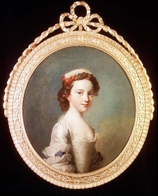 Ritratto di una giovane ragazza in un vestito bianco da Joseph Highmore