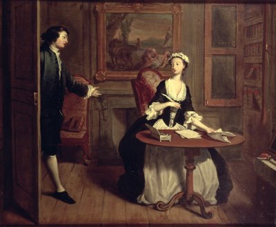 Il signor B. trova Pamela che scrive, illustrazione da 