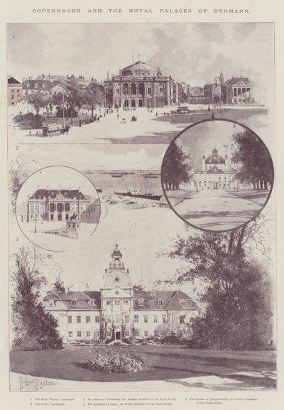 Copenaghen e i palazzi reali di Danimarca da Joseph Holland Tringham
