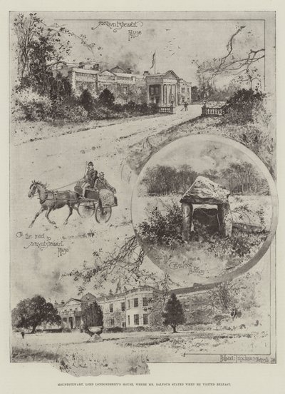 Mountstewart, la casa di Lord Londonderry, dove Mr Balfour soggiornò durante la sua visita a Belfast da Joseph Holland Tringham