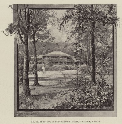 Casa del signor Robert Louis Stevenson, Vailima, Samoa da Joseph Holland Tringham