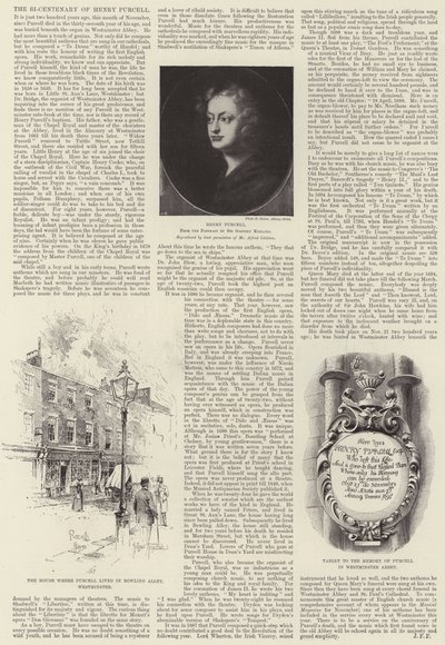 Il bicentenario di Henry Purcell da Joseph Holland Tringham
