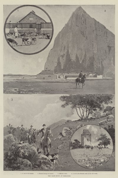 La caccia di Calpe, a Gibilterra da Joseph Holland Tringham