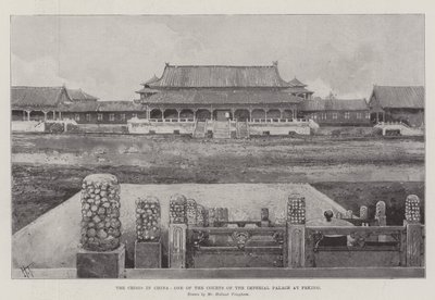 La crisi in Cina, uno dei cortili del Palazzo Imperiale a Pechino da Joseph Holland Tringham