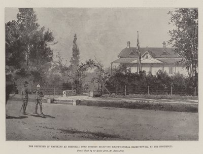Il difensore di Mafeking a Pretoria, Lord Roberts che riceve il Maggiore Generale Baden-Powell alla Residenza da Joseph Holland Tringham