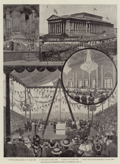 Il Duca e la Duchessa di York a Liverpool, 10 settembre da Joseph Holland Tringham