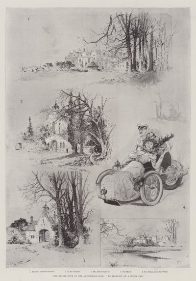 Il tour di Pasqua del Club Automobilistico, a Beaulieu in automobile da Joseph Holland Tringham