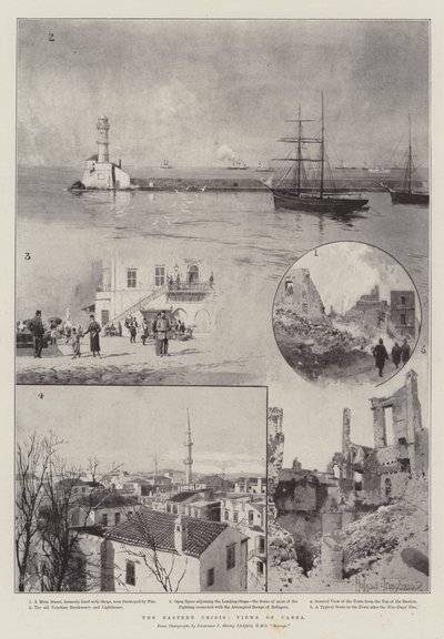 La crisi orientale, vedute di Canea da Joseph Holland Tringham