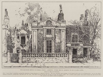 La casa infestata in Homer Street, Lambeth, Tudor House, prossima alla demolizione da Joseph Holland Tringham