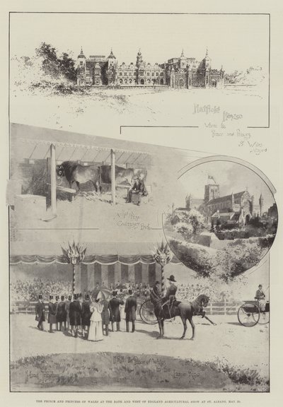 Il principe e la principessa del Galles alla Fiera Agricola del Bath e del West of England a St Albans, 29 maggio da Joseph Holland Tringham