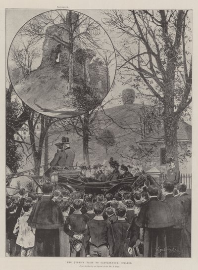 La visita della regina al Castleknock College da Joseph Holland Tringham