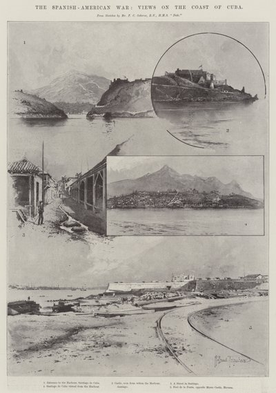 La guerra ispano-americana, vedute sulla costa di Cuba da Joseph Holland Tringham