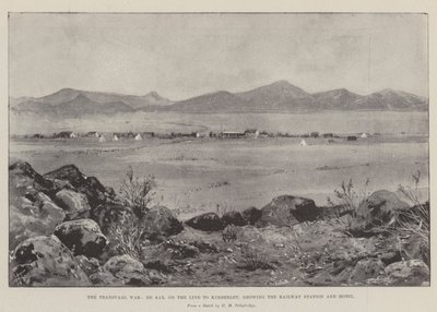 La guerra del Transvaal, De Aar, sulla linea per Kimberley, con la stazione ferroviaria e l