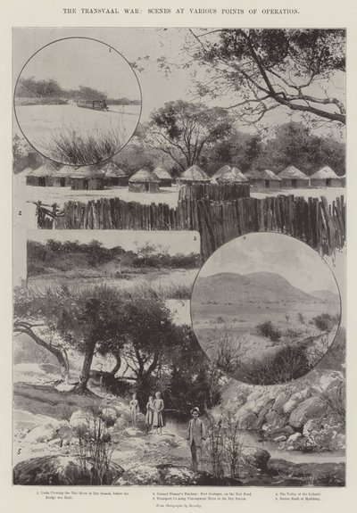 La guerra del Transvaal, scene in vari punti di operazione da Joseph Holland Tringham