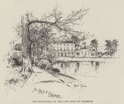 Il defunto Duca di Clarence e Avondale, il luogo di nascita del defunto Duca di Clarence da Joseph Holland Tringham