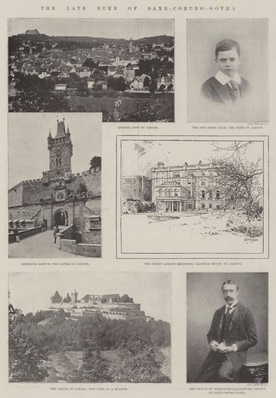 Il defunto Duca di Sassonia-Coburgo-Gotha da Joseph Holland Tringham