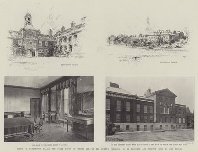 Vedute di Kensington Palace, le sale di stato che, per ordine della Regina, saranno restaurate e aperte al pubblico da Joseph Holland Tringham