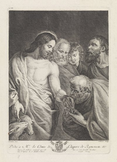 Pietro riceve le chiavi da Cristo da Joseph Hunin