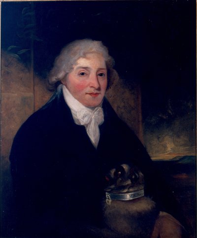Venanzio Rauzzini con il suo cane, Turk da Joseph Hutchison